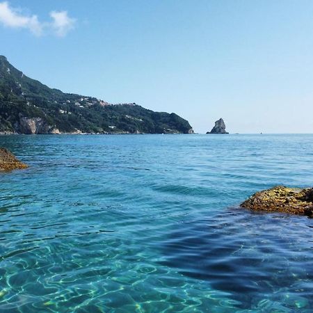 Black Rocks Family, Luxury Seafront Beach Maisonette Agios Gordios  Exteriör bild