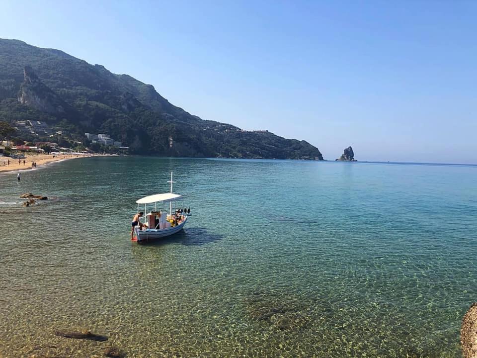 Black Rocks Family, Luxury Seafront Beach Maisonette Agios Gordios  Exteriör bild
